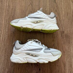 Christian Dior B22 Technical Mesh Calfskin White Grey Sneakers 44 / US 11
